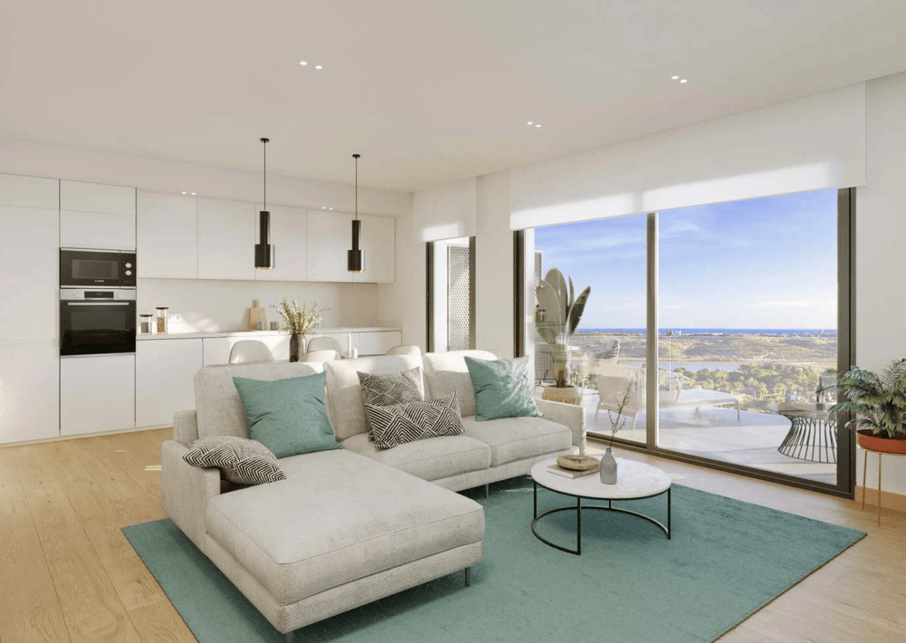 Apartamento con vistas al mar en campo de golf cerca de Alicante